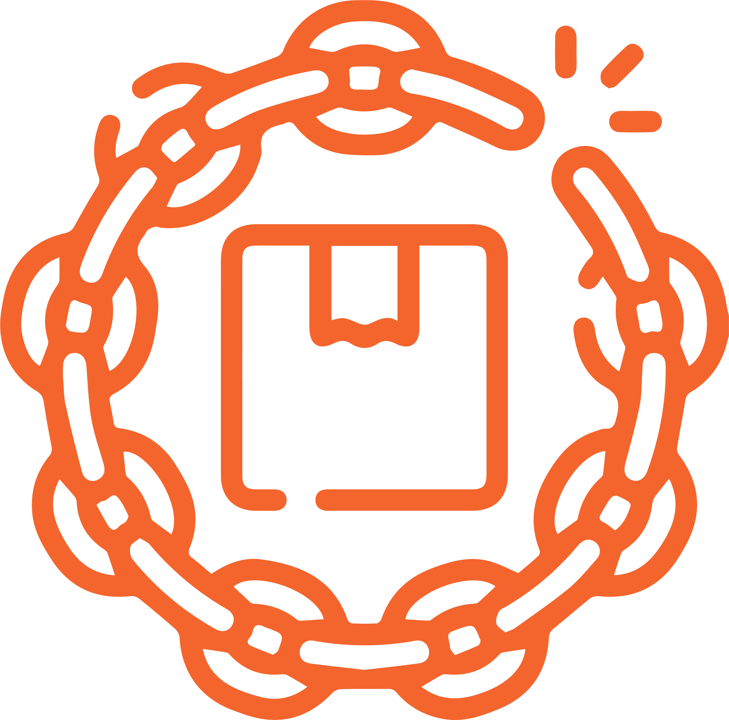 disruption in supply chain icon