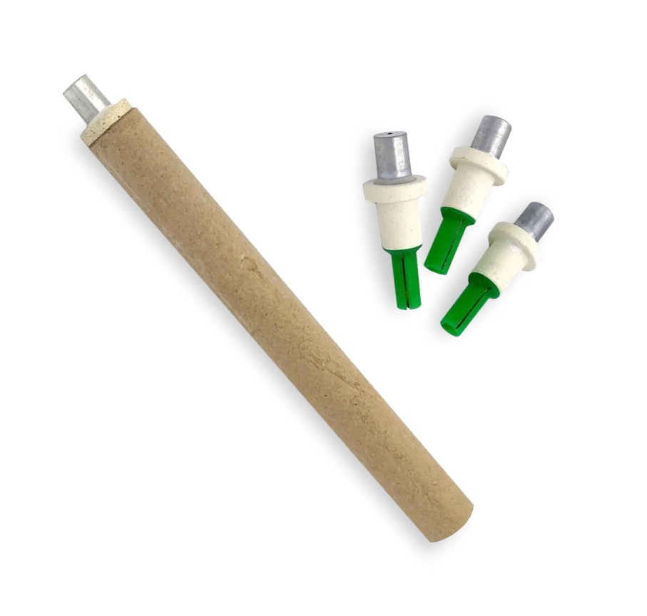 Thermocouple temperature rods used for temperature measurement in induction furnace