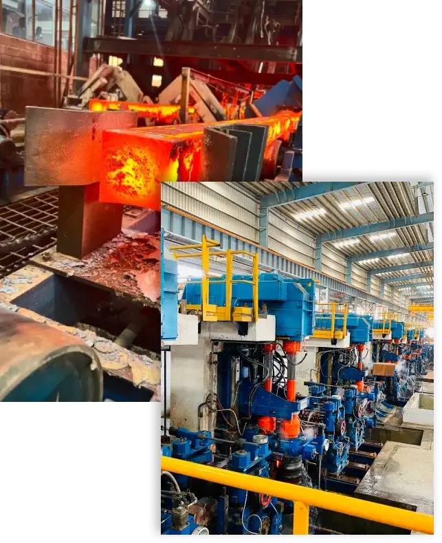 images of continuous casting and rolling mill process by unisons steel solutions